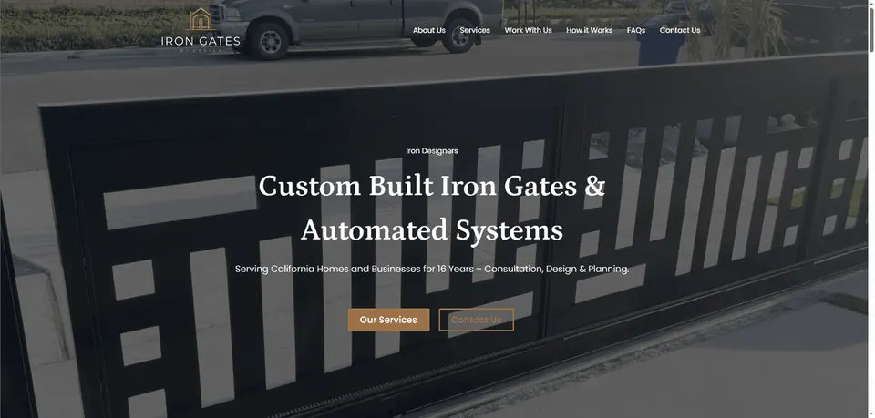 Iron Gates by Design website