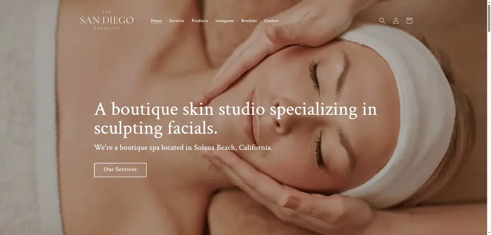 The San Diego Facialist website